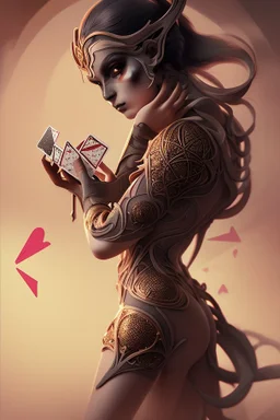 A harlequin character, playing cards with other people , sf, intricate artwork masterpiece, ominous, matte painting movie poster, golden ratio, trending on cgsociety, intricate, epic, trending on artstation, by artgerm, h. r. giger and beksinski, highly detailed, vibrant, production cinematic character render, ultra high quality model