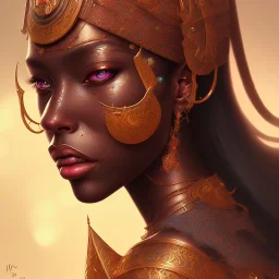 sango fantasy, fantasy magic, intricate, sharp focus, illustration, highly detailed, digital painting, concept art, matte, masterpiece head sexy view black African moroccan beauty