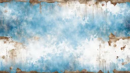 Hyper Realistic Sky-Blue & White Grungy-Rustic-Metallic-Background