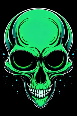 cat alien skull logotype for streaming platform;