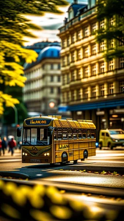 lexbussen til charlottenberg, shot on Hasselblad h6d-400c, zeiss prime lens, bokeh like f/0.8, tilt-shift lens 8k, high detail, smooth render, down-light, unreal engine, prize winning