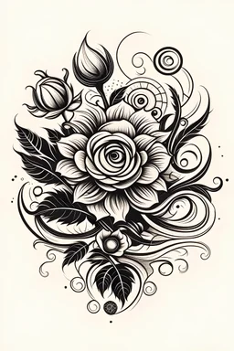 floral tattoo logo