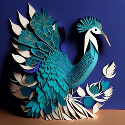 make a peacock as papercut