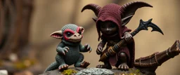 knitted kobold and dark elf