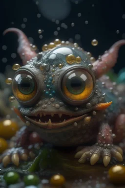 dragon with plane goggles in big pile of slimy bubbles with cute eyes, shot on Hasselblad h6d-400c, zeiss prime lens, bokeh like f/0.8, tilt-shift lens 8k, high detail, smooth render, down-light, unreal engine, prize winning