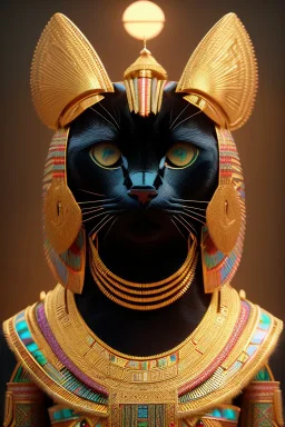 kente scene, Black Egyptian Cat, jewelry, thread, embroidery, octane render, high detail, warm light