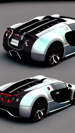 Armored Futuristic Bugatti Veyron Hyper Sport, Photorealistic,4k, Rear View