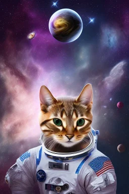 Can you imagine a world where even cats can explore the vastness of space? Well, behold the image of a feline astronaut enjoying a snack of grass while floating among the stars. Let your imagination run wild as you picture this cosmic kitty, and who knows, maybe one day we'll see it become a reality!