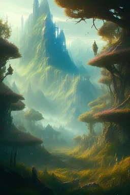 Fantasy landscape as greg rutkowski style