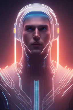 cyberpunk, head, men, portrai, tron