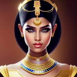 :Portrait of Cleopatra princess:: : ILYA REPIN :: : Egyptian makeup :: : lithograph, ink drawing :: : trending on artstation, insane details :: : artgerm style::