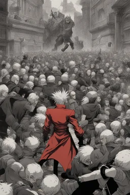 The Vash Stampede in the blood is deflected back