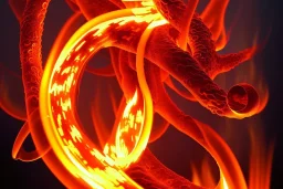 Fire spiritual tentacles fire wrapping around people's memories fire