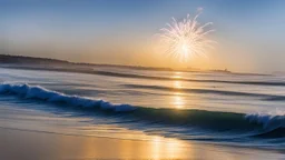 capbreton, la piste: a good swell, nice waves and a firework