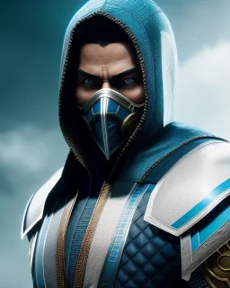 sub zero, mask and hood, mortal kombat 11, highly detailed, hyper-detailed, beautifully color-coded, insane details, intricate details, beautifully color graded, Cinematic, Color Grading, Editorial Photography, Depth of Field, DOF, Tilt Blur, White Balance, 32k, Super-Resolution, Megapixel, ProPhoto RGB, VR, Half rear Lighting, Backlight, non photorealistic rendering