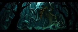 Leshy in the style of fallout 4 and Escher