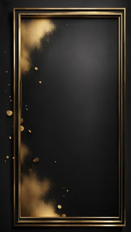 Hyper Realistic Black, & Golden Grungy-Thick-Frame-Background