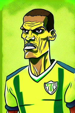 Rivaldo Brazilian football player cartoon 2d