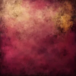 Hyper Realistic maroon & Golden grungy textured background with pink fog & vignette effect