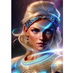 Lexica Aperture v2 style ! dream symmetry!! (((happy, joyful, smiling portrait)))+++, white hair, blue eyes, Brigitte Bardot, diamond third eye, spiritual gradient, gaia, chakra, universe, sci - fi, glowing lights!! intricate, space station, elegant, highly detailed, digital painting, artstation, concept art, smooth, sharp focus, illustration, art by artgerm and greg rutkowski and alphonse mucha