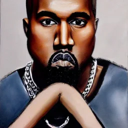 Kanye West portrait by AMADEO MODIGLIANI