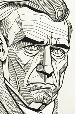 bank bailout chancelor of excheqour pencil draw style of roy lichtenstein