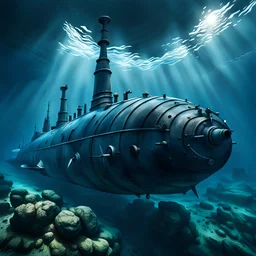 Military submarine of ancient Gteece.