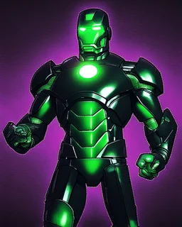 Super IRONMAN armor, kryptonite powered, black armor, black chrome, green lights, built by wayne enterprises, designed by stark https://stablecog.com/generate?o=ea7ba378-448b-4658-8ad5-81f270778c7cindustrieshttps://stablecog.com/generate?o=37b70ee1-cbf6-4de2-8ffe-0e02f33ce34f photorealistic, military display, weapons test,