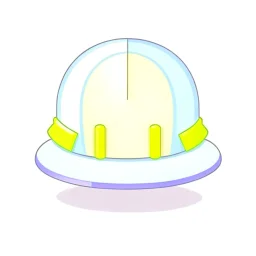 Engineer hat emoji, pastel colors