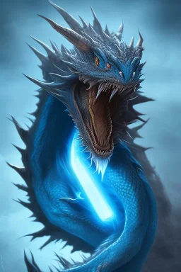 A Blue eyes withe dragon in the drkness