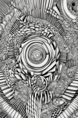 optical illusion coloring page