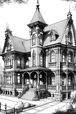 Draw a house grundriss for a mansion black and white