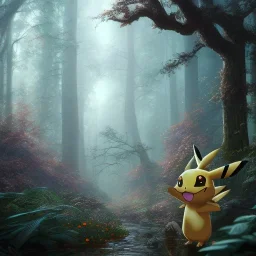 Mystery pokemon,Ambiance dramatique, hyperrealisme, 8k, high quality, lot of details, portrait,