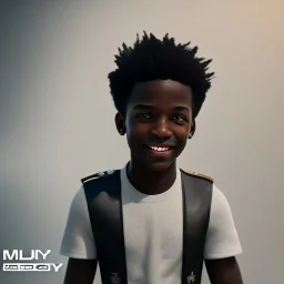 beautiful smooth realistic, black male, 8 y/o boy, long blond, extremely sharp detail, finely tuned detail, ultra high definition, 8k, unreal engine 5, ultra sharp focus, smile teeth, happy