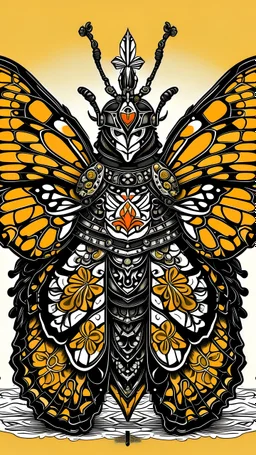 monarch butterfly with samurai armor by Kishimoto