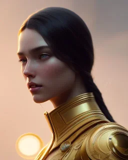 A small, magic, head and shoulders, 8k resolution concept art portrait by Greg Rutkowski, Artgerm, WLOP, Alphonse Mucha dynamic lighting hyperdetailed intricately detailed Splash art trending on Artstation triadic colors Unreal Engine 5 volumetric lighting Splash art fantasy"