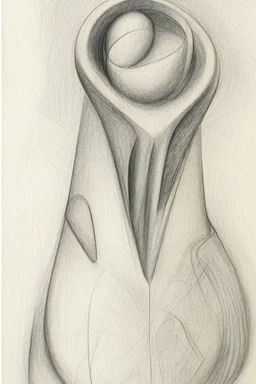 Pencil drawing by Barbara Hepworth