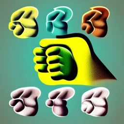 a simple logo of an hand thumb up, line, flat, vector icon