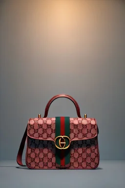 Gucci bag made by muppet face, Sesame Street style, retro style, photo studio, unreal engine 5, god lights, ray tracing, RTX, lumen lighting, ultra detail, volumetric lighting, 3d.