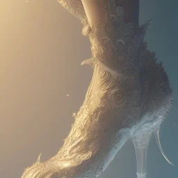 glass slipper ,snow, sharp, ornate, elegant, highly detailed, artstation, concept art, smooth, sharp focus, illustration, 8k,intricate