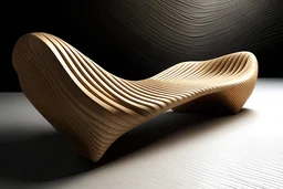 organic shape parametric bench furniture, modern style design, aesthetic design style