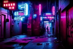 Cyberpunk alley mafia cocain