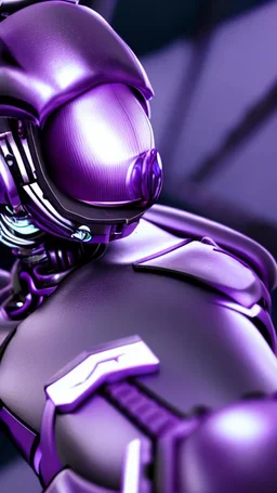 cyborg nion purple Suspicion interested in-depth details HD 4K 8K