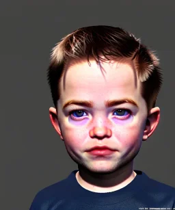 Robert pattinson toddler, full body, soft skin, dramatic lighting, hyper realistic