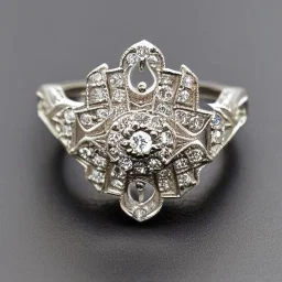 platinum and diamond filigree ring, breathtaking, highly ornate, delicate, intricate, photorealistic, high fashion, fine jewellery, luxury, designer