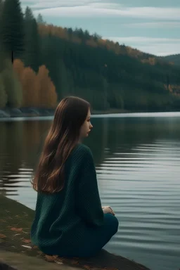Девушка у озера