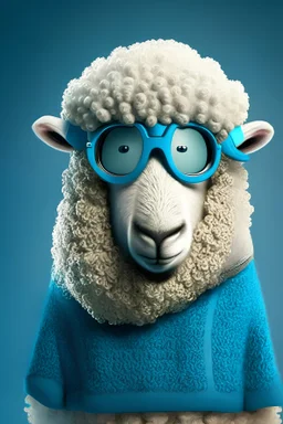 Cool sheep character in batch