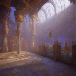 The palace of magic king, huge structure, panoramic view, zoomed out view of the exterior, mysterious, soft lighting, unreal engine 5 volumetric lighting, intricate details, realistic style, 8k resolution