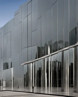 The museum's exterior facade is made of modern mirrors