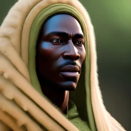 Yoruba MAN, Awolowo face, 1960s Nigeria, finely tuned detail, unreal engine 5, octane render, ultra-realistic face, green chile background